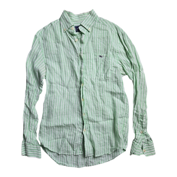 Vineyard Vines Linen Striped Button-Up Shirt - Picture 2 of 4